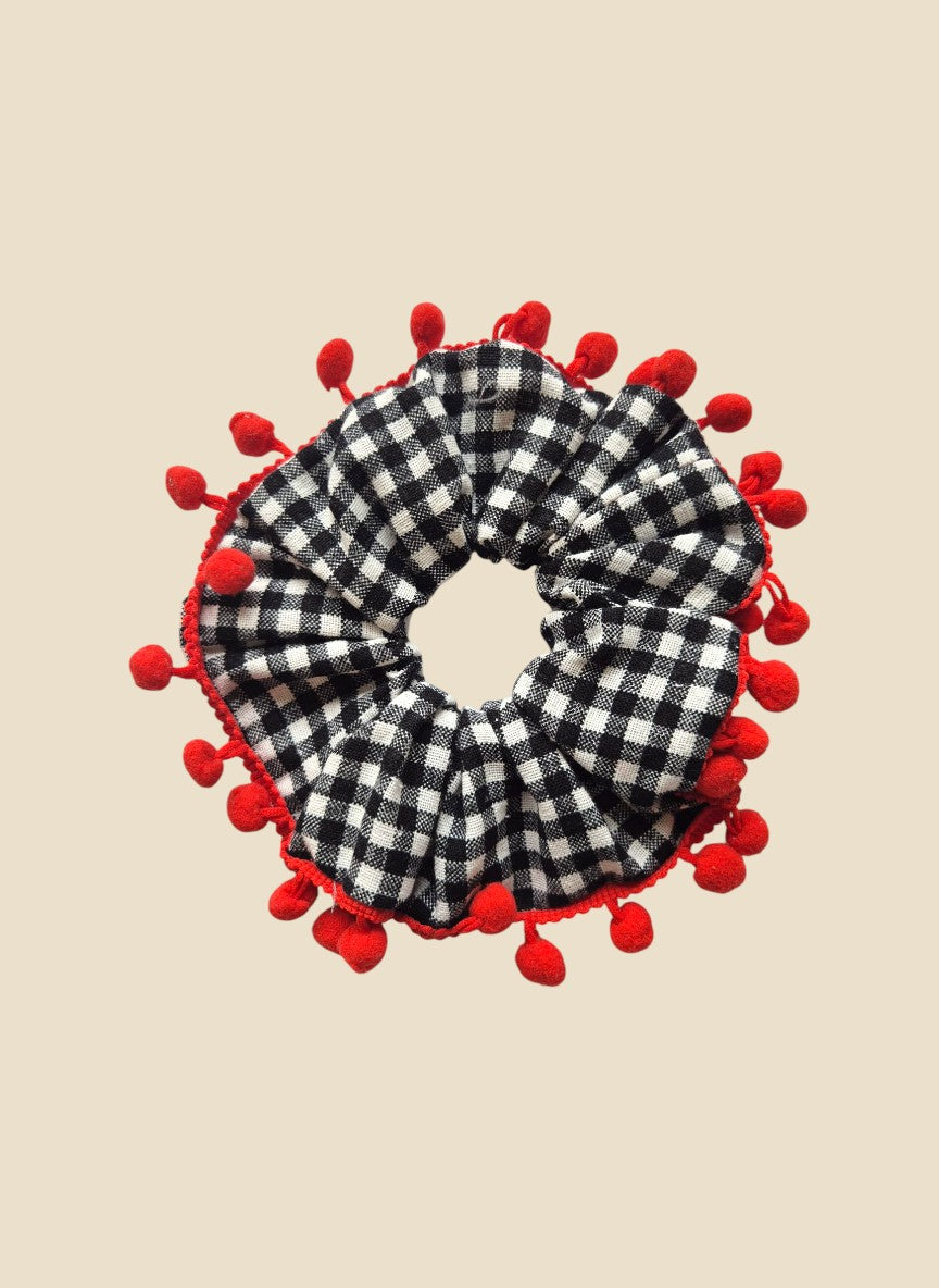 Chouchou Pom Pom Vichy