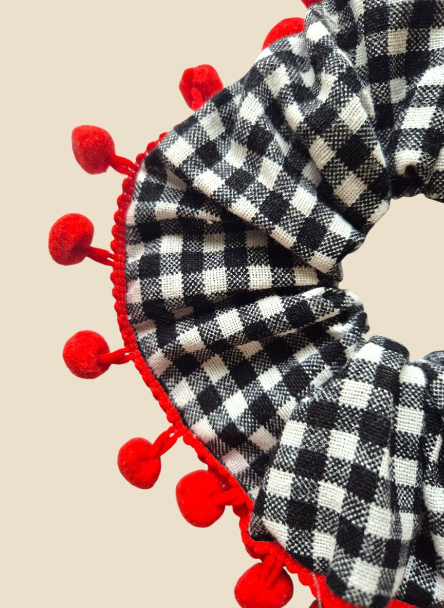 Chouchou Pom Pom Vichy